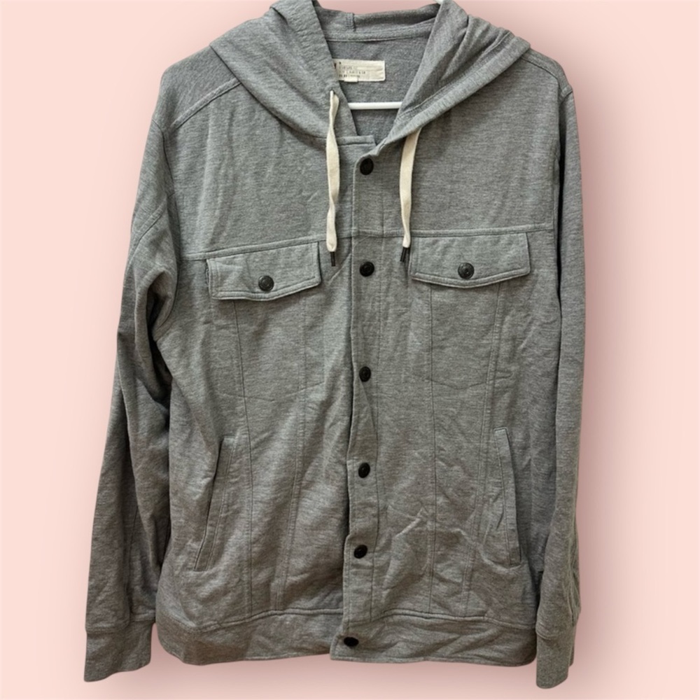 Levis Button Up Hoodie Sweater Sweatshirt Stretch Standard Fit Men's medium